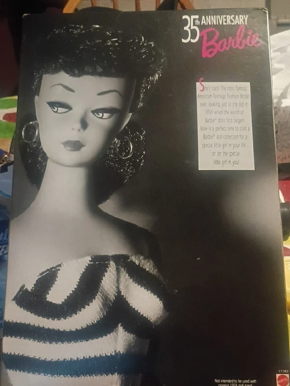 Barbie 35th Anniversary Doll in Black & White Striped Swimsuit